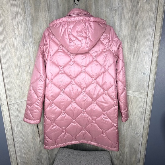 Calvin Klein Soft Pink Quilted Hooded Jacket - Picture 4 of 7